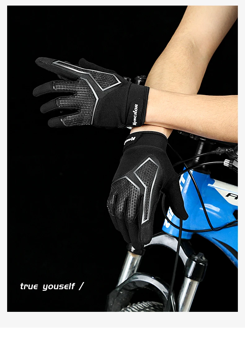 Long Finger Non-Slip Shock-Absorbing Cycling Gloves Spring And Summer Men'S Breathable Sunscreen Touch Screen Riding Gloves