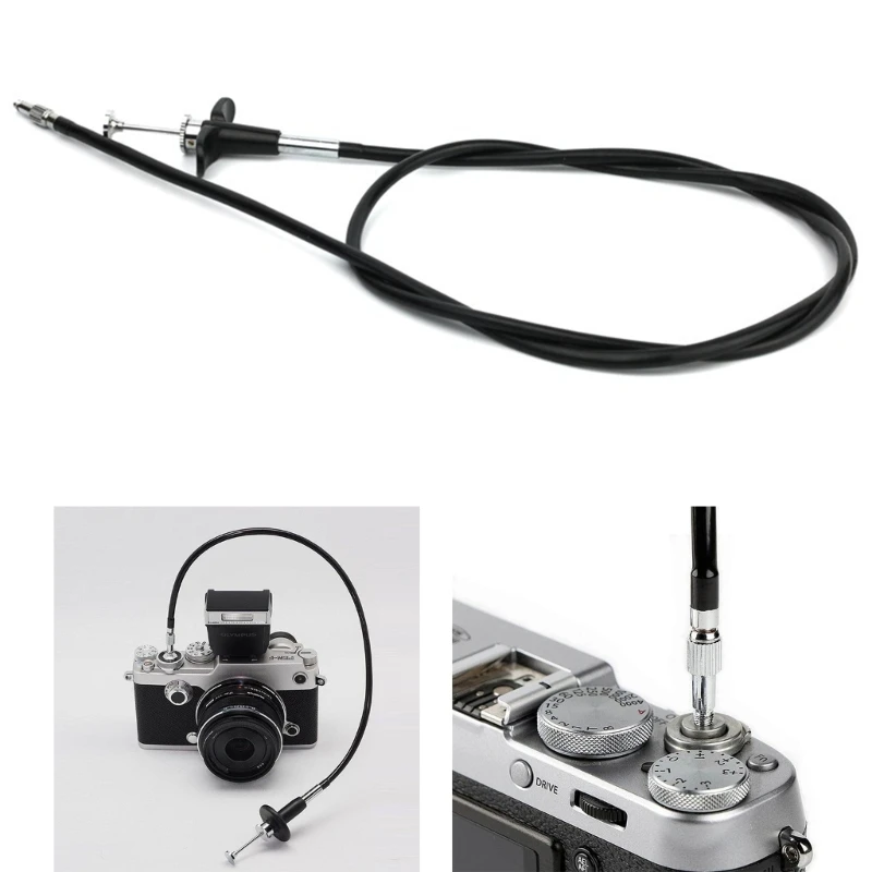 Camera Manual Shutter Release Control Cable 40cm/70cm/100cm Mechanical Locking Shutter Line Prevents Camera Vibration