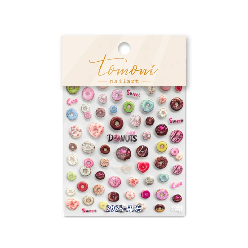 Line Flower Powder Blusher Love Heart High Quality Jelly Series Adhesive Nail Sticker Nail Art Decoration Decals Design T-2830