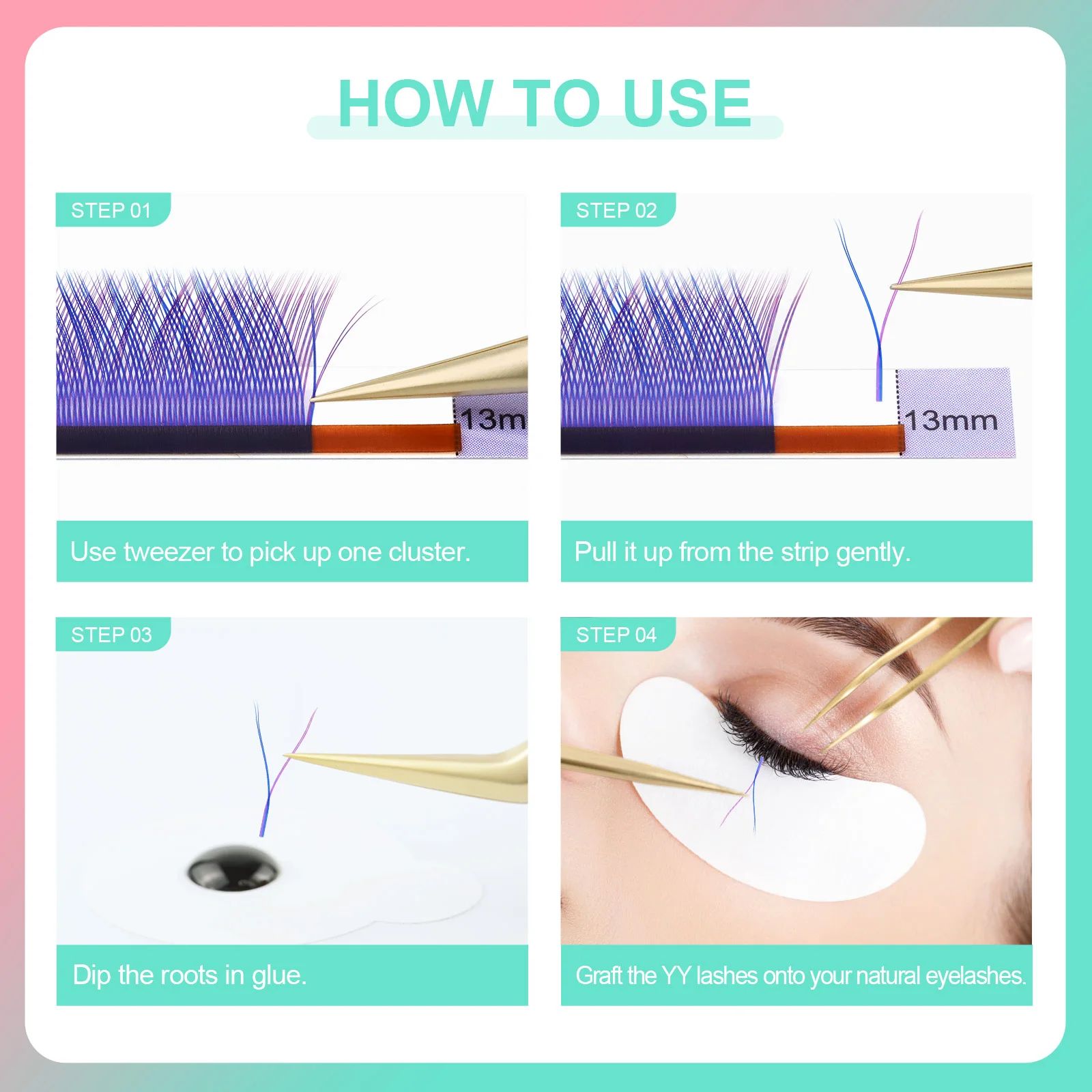 NAGARAKU YY Shape Hand Woven Premium Eyelashes Extension