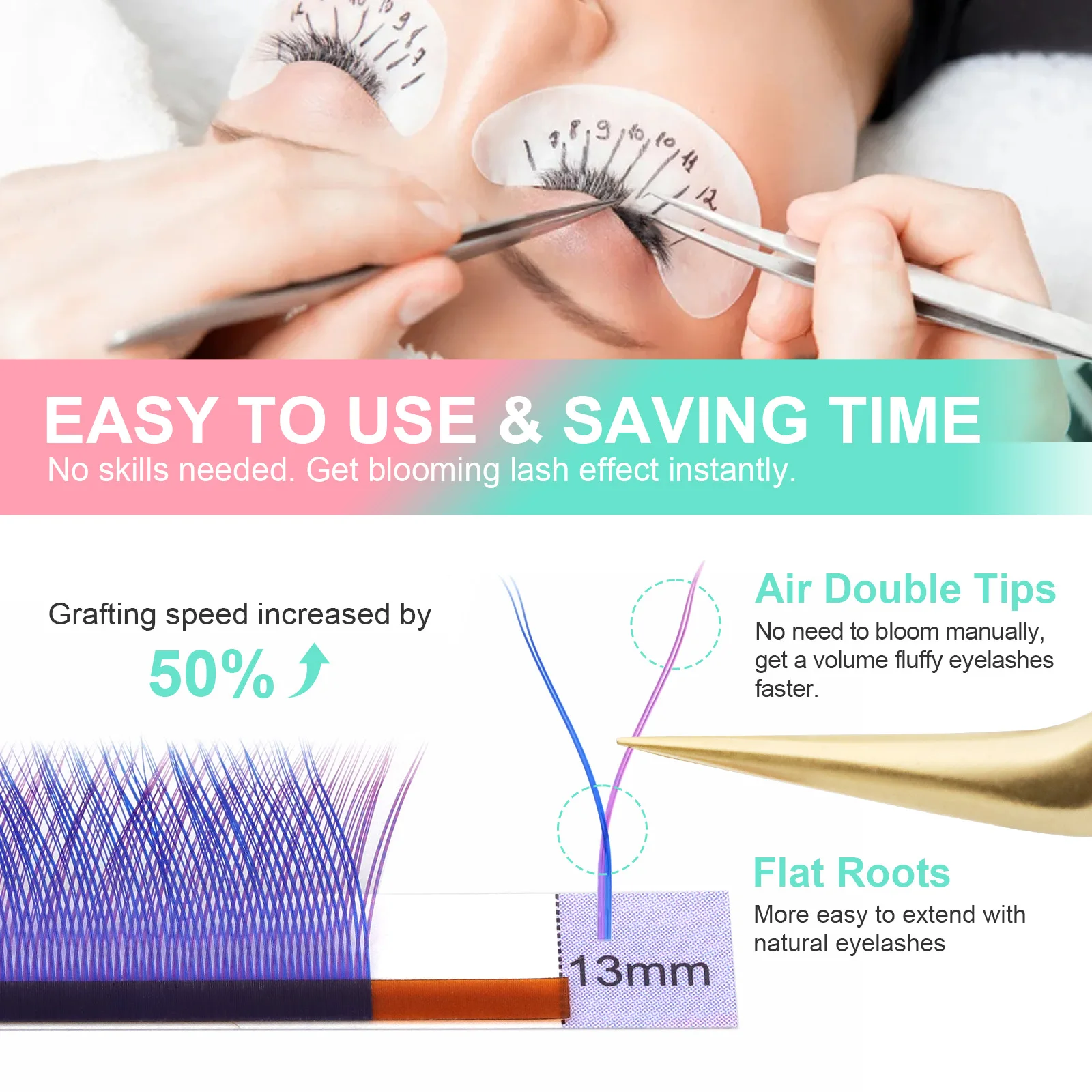 NAGARAKU YY Shape Hand Woven Premium Eyelashes Extension