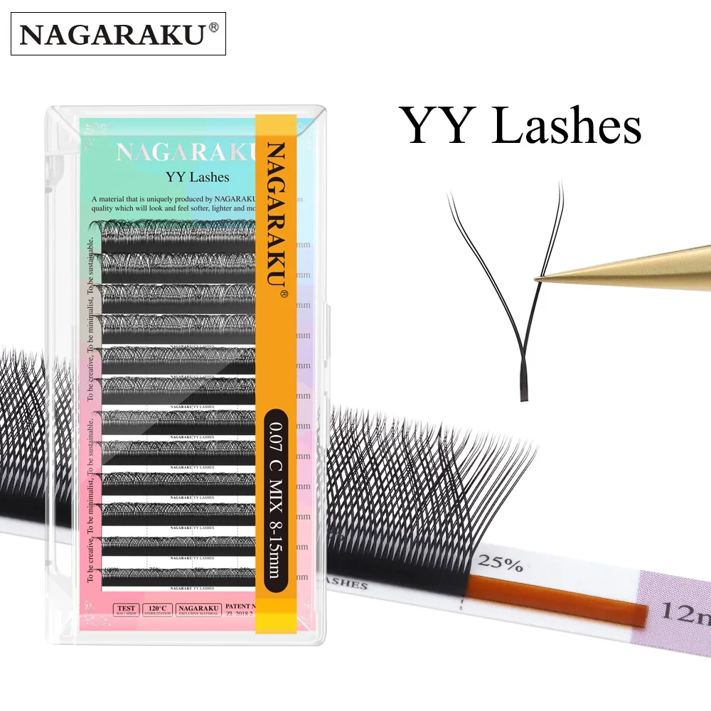 NAGARAKU YY Shape Hand Woven Premium Eyelashes Extension