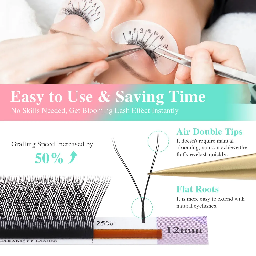NAGARAKU YY Shape Hand Woven Premium Eyelashes Extension