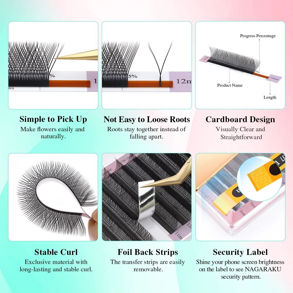 NAGARAKU YY Shape Hand Woven Premium Eyelashes Extension
