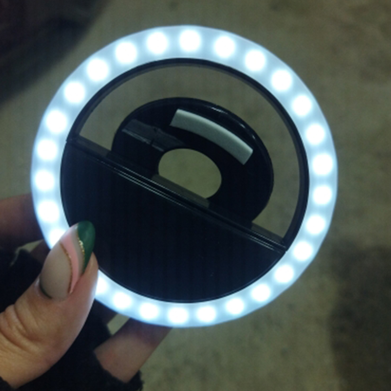 USB Charge Led Selfie Ring Light Mobile Phone Lens LED Selfie Lamp Ring for iPhone Samsung Xiaomi Huawei Phone Selfie Light