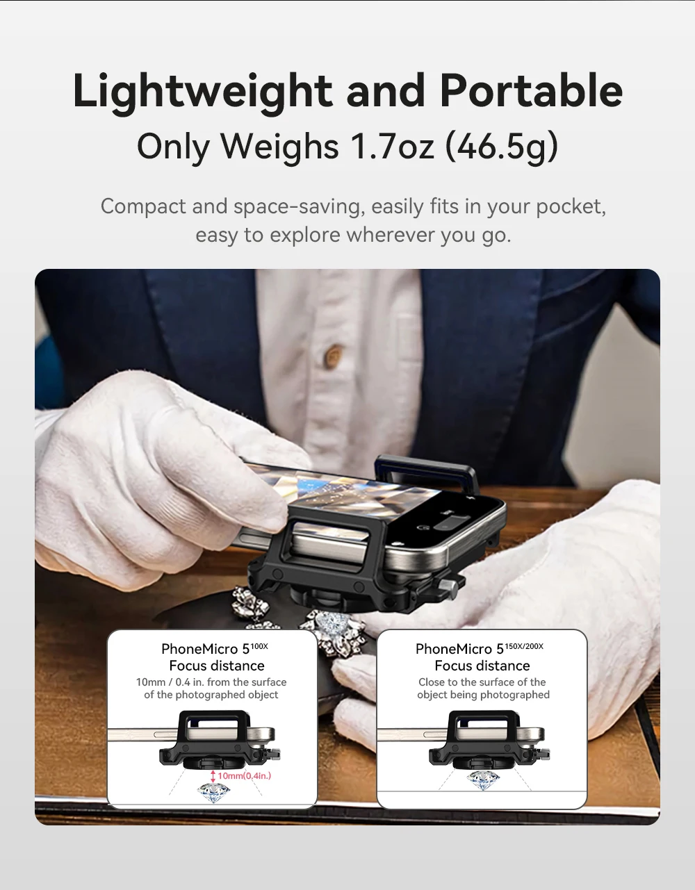 APEXEL NEW PhoneMicro 5 100X -200X Microscope Lens for Phone Lens 3 in 1 Magnification MacroLens with LED Smartphone Accessories