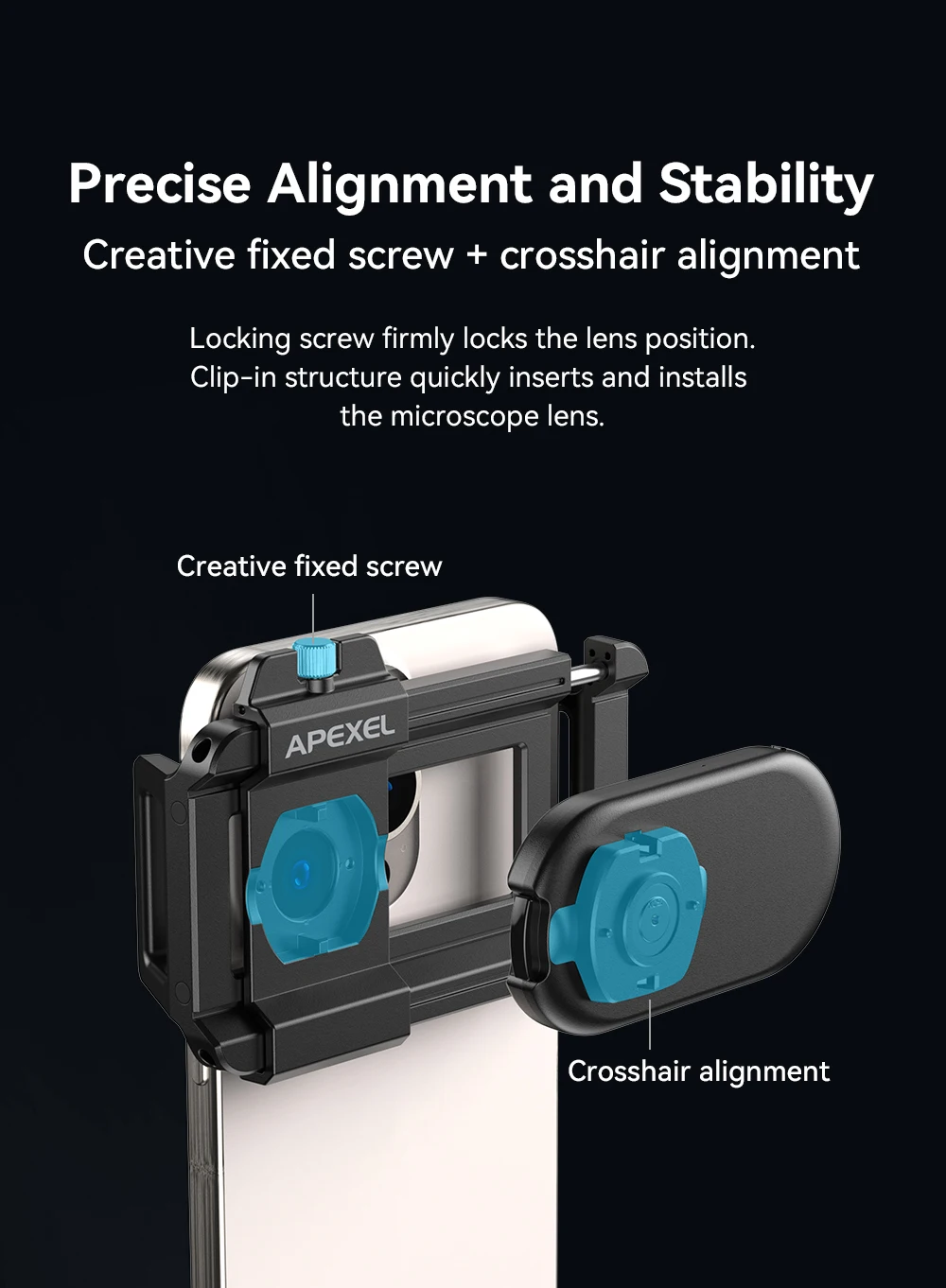 APEXEL NEW PhoneMicro 5 100X -200X Microscope Lens for Phone Lens 3 in 1 Magnification MacroLens with LED Smartphone Accessories