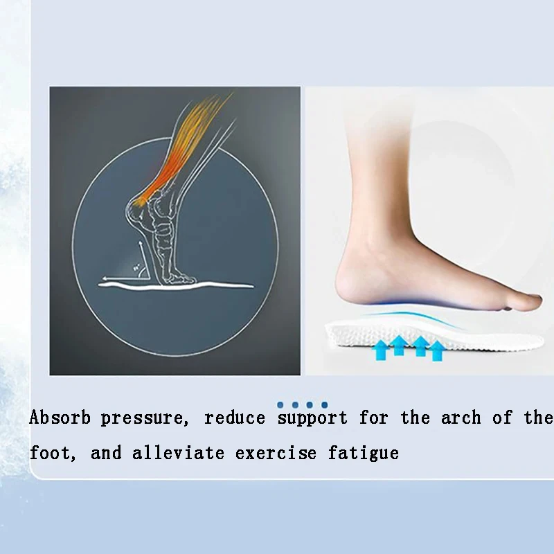 Sole Shock Absorption Deodorant Breathable Cushion Sport Insoles For Shoes Running Insoles For Feet Man Women Massage Care Pads