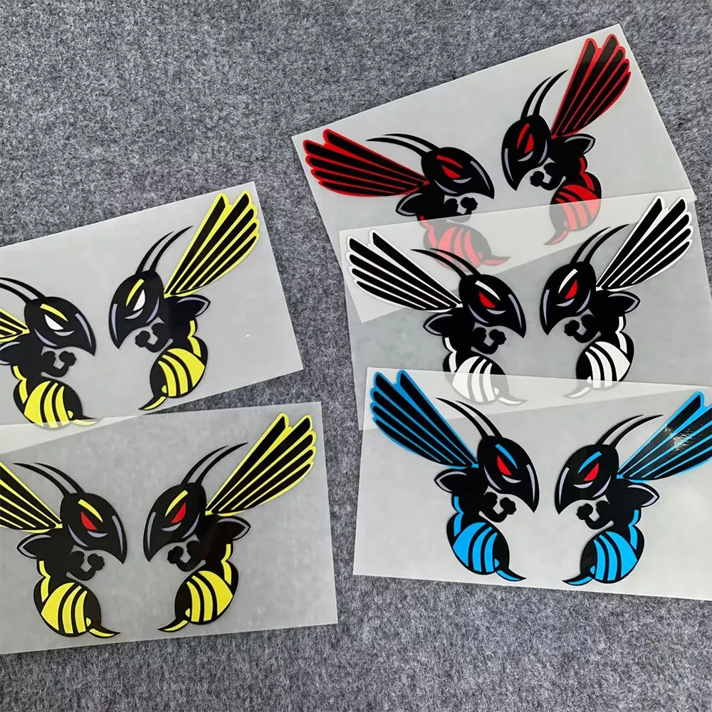2PCS/SET Angry Wasp Pattern Stickers, Multi Color Waterproof Decals, For Car Truck Bike Body Decor