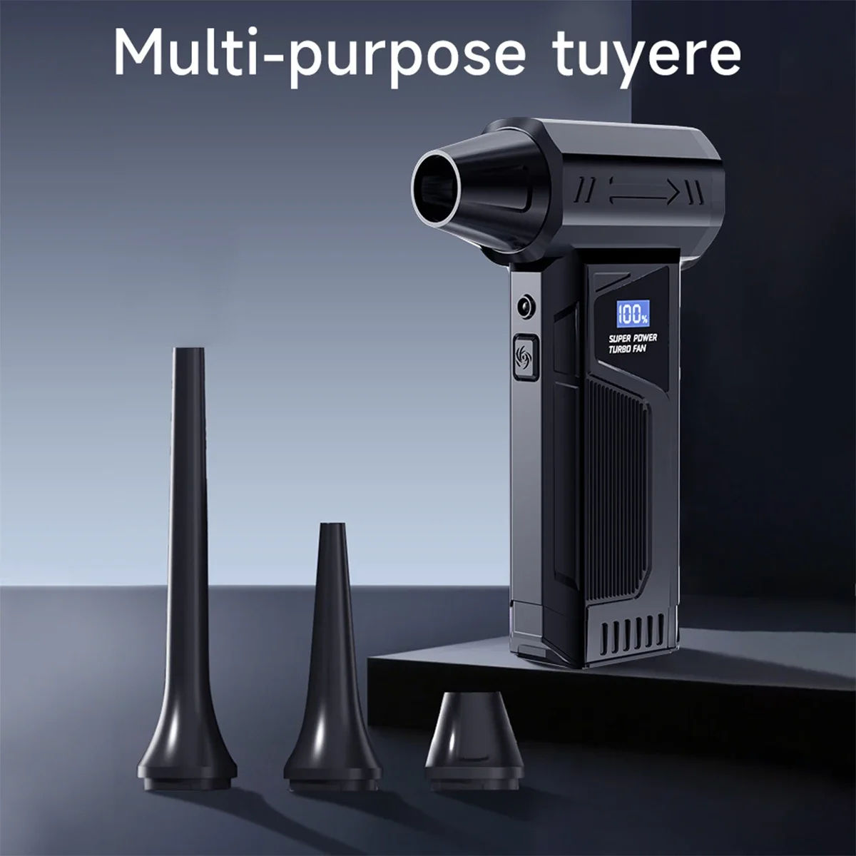 2026 New Wireless Jet Fan Brushless Motor Turbo Air Blower Car Cleaning Led Light Digital Display Portable Outdoor Use