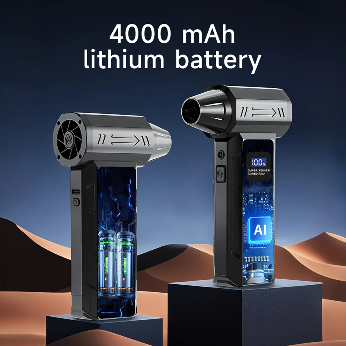 2026 New Wireless Jet Fan Brushless Motor Turbo Air Blower Car Cleaning Led Light Digital Display Portable Outdoor Use