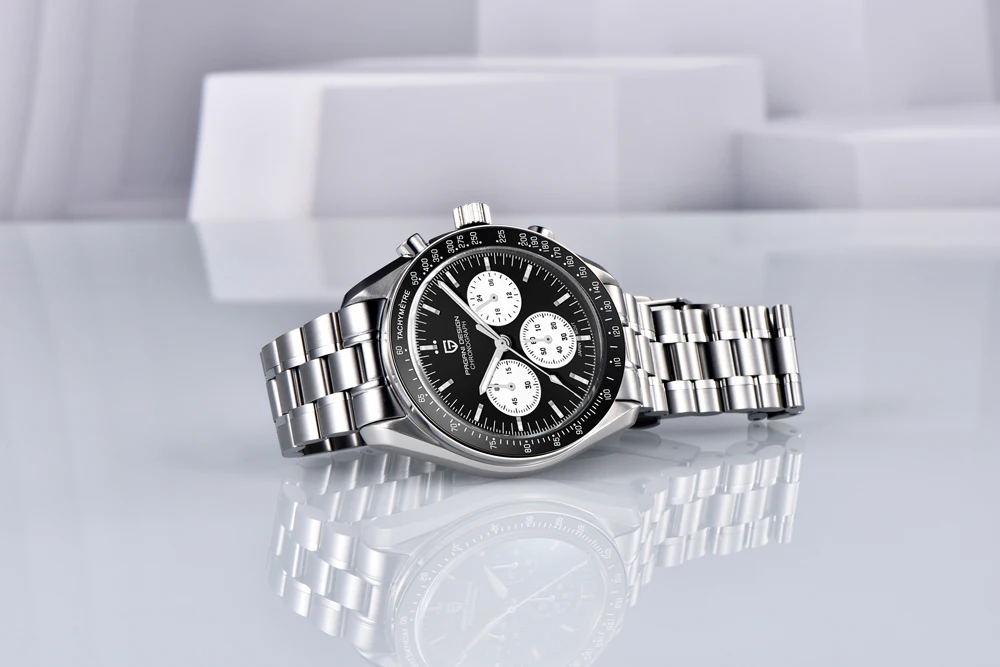 PAGANI DESIGN Moon Men's Watches Gold Luxury Quartz Watch Men Speed Sports Chronograph AR Sapphire Waterproof Luminous Man Gift