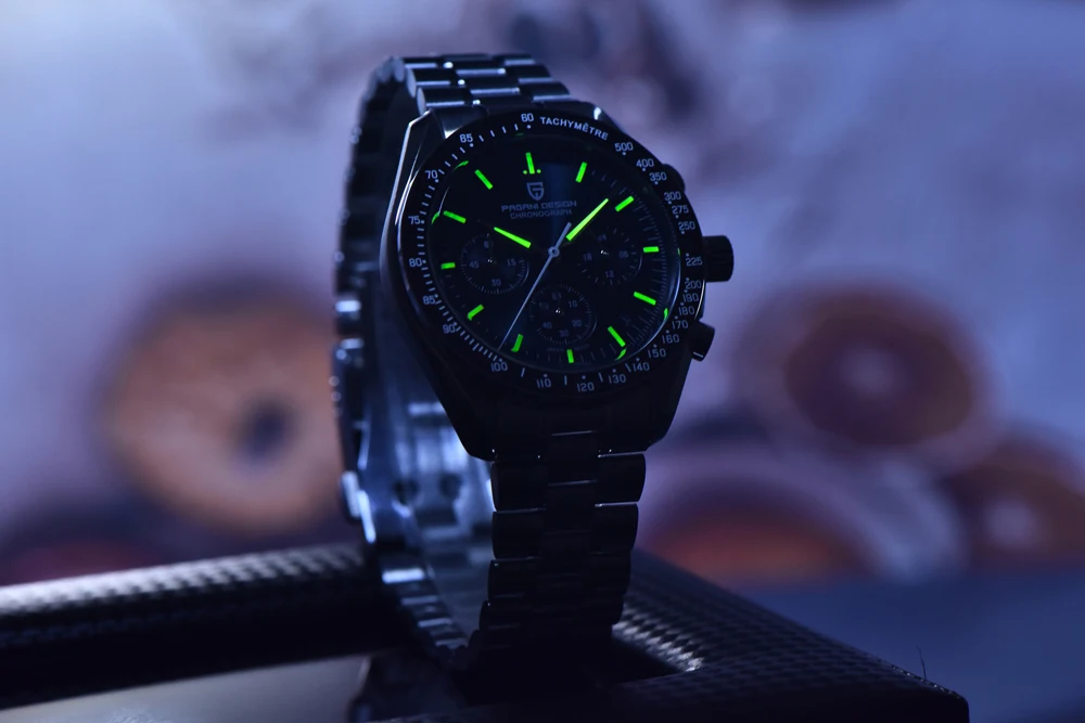 PAGANI DESIGN Moon Men's Watches Gold Luxury Quartz Watch Men Speed Sports Chronograph AR Sapphire Waterproof Luminous Man Gift