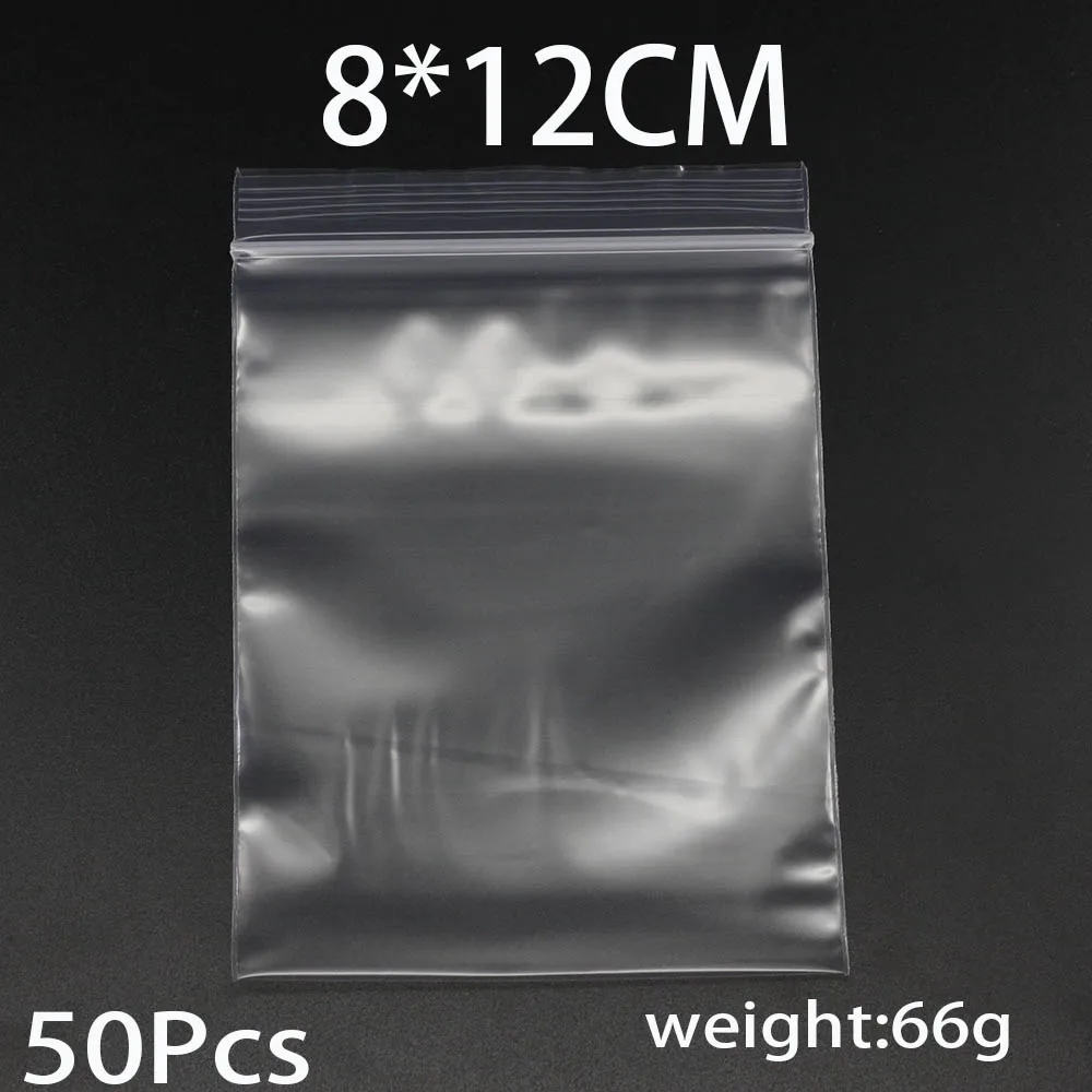 30-100pcs/bag 4*6/5*7/6*8/7*10/8*12cm Zipped Lock Reclosable Plastic Poly Clear Bags Bulk Jewelry Craft Accessory Packaging