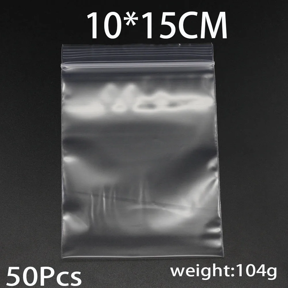 30-100pcs/bag 4*6/5*7/6*8/7*10/8*12cm Zipped Lock Reclosable Plastic Poly Clear Bags Bulk Jewelry Craft Accessory Packaging