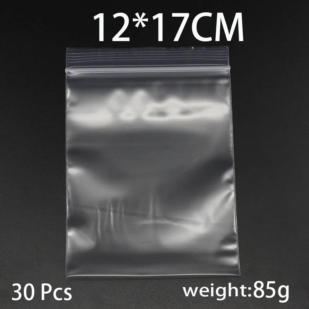 30-100pcs/bag 4*6/5*7/6*8/7*10/8*12cm Zipped Lock Reclosable Plastic Poly Clear Bags Bulk Jewelry Craft Accessory Packaging