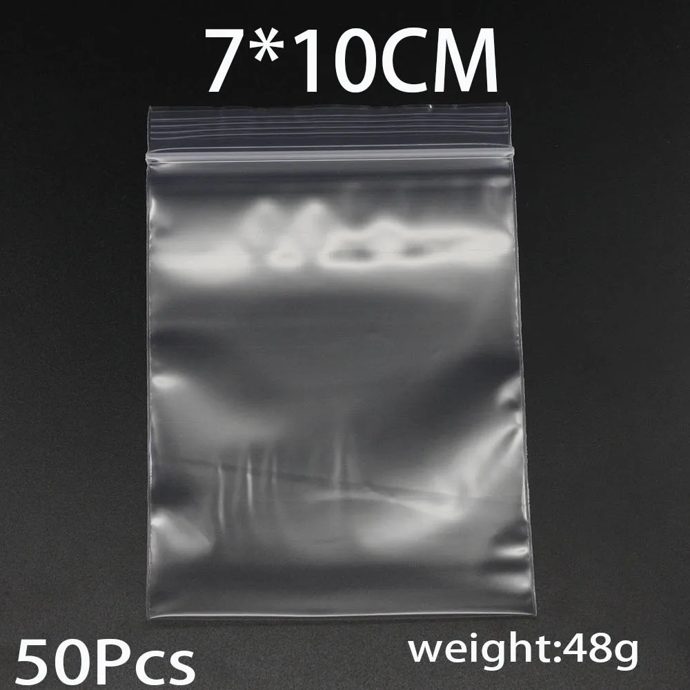 30-100pcs/bag 4*6/5*7/6*8/7*10/8*12cm Zipped Lock Reclosable Plastic Poly Clear Bags Bulk Jewelry Craft Accessory Packaging
