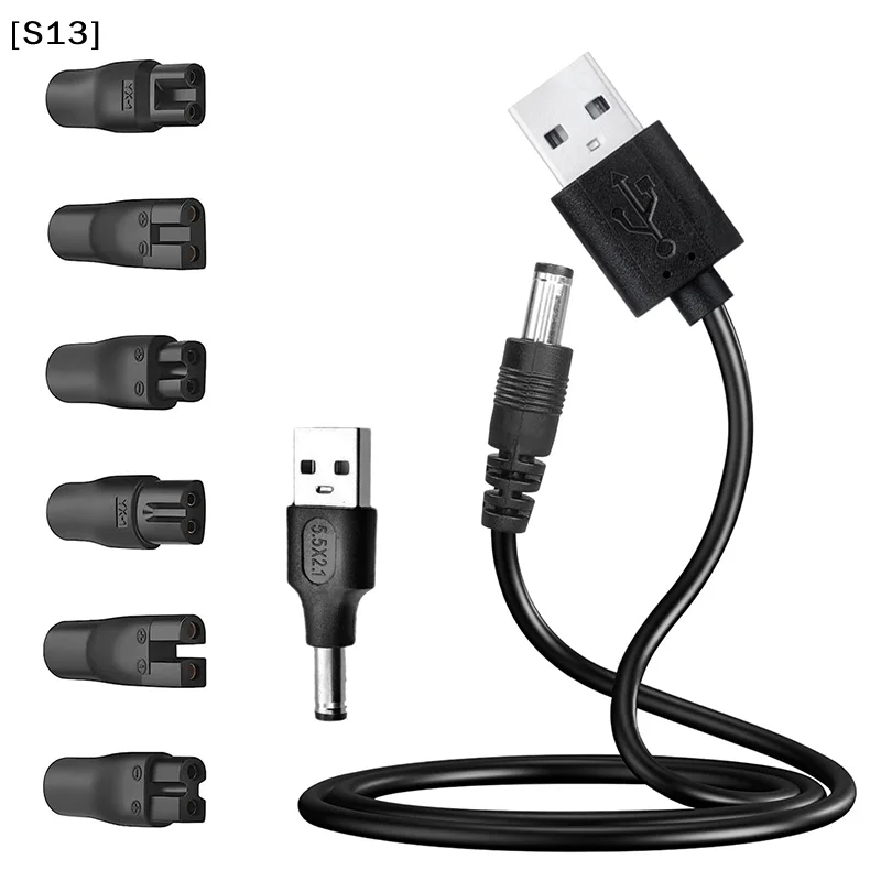 8 PCS Power 5V Replacement Charger USB Adapter Cable DC Converter Universal For All Kinds Of Electric Shaver Hair Clippers[Q][Q]