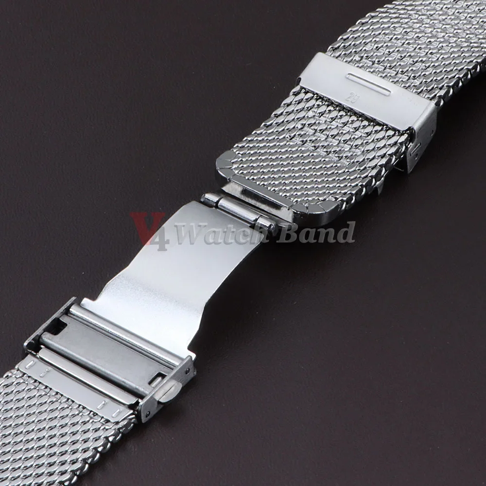 20mm 22mm 18mm Strap 0.6 1.0mm Mesh Milanese Watch Band for IWC for Rolex for Omega Stainless Steel Wristband for Seiko Bracelet