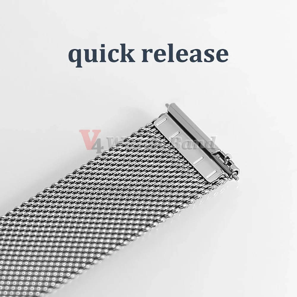 20mm 22mm 18mm Strap 0.6 1.0mm Mesh Milanese Watch Band for IWC for Rolex for Omega Stainless Steel Wristband for Seiko Bracelet