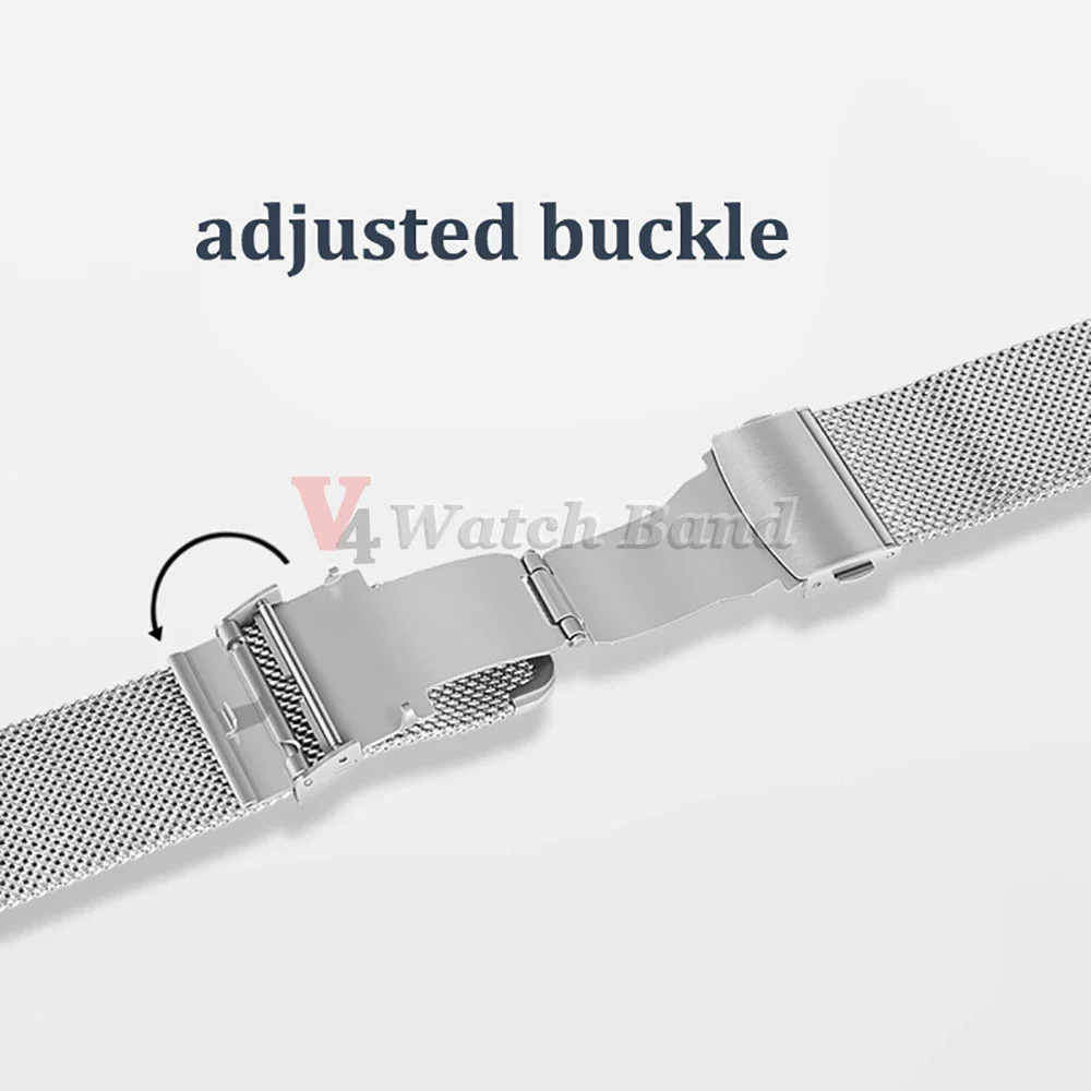 20mm 22mm 18mm Strap 0.6 1.0mm Mesh Milanese Watch Band for IWC for Rolex for Omega Stainless Steel Wristband for Seiko Bracelet
