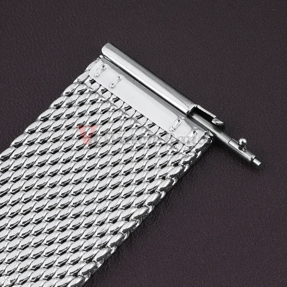 20mm 22mm 18mm Strap 0.6 1.0mm Mesh Milanese Watch Band for IWC for Rolex for Omega Stainless Steel Wristband for Seiko Bracelet