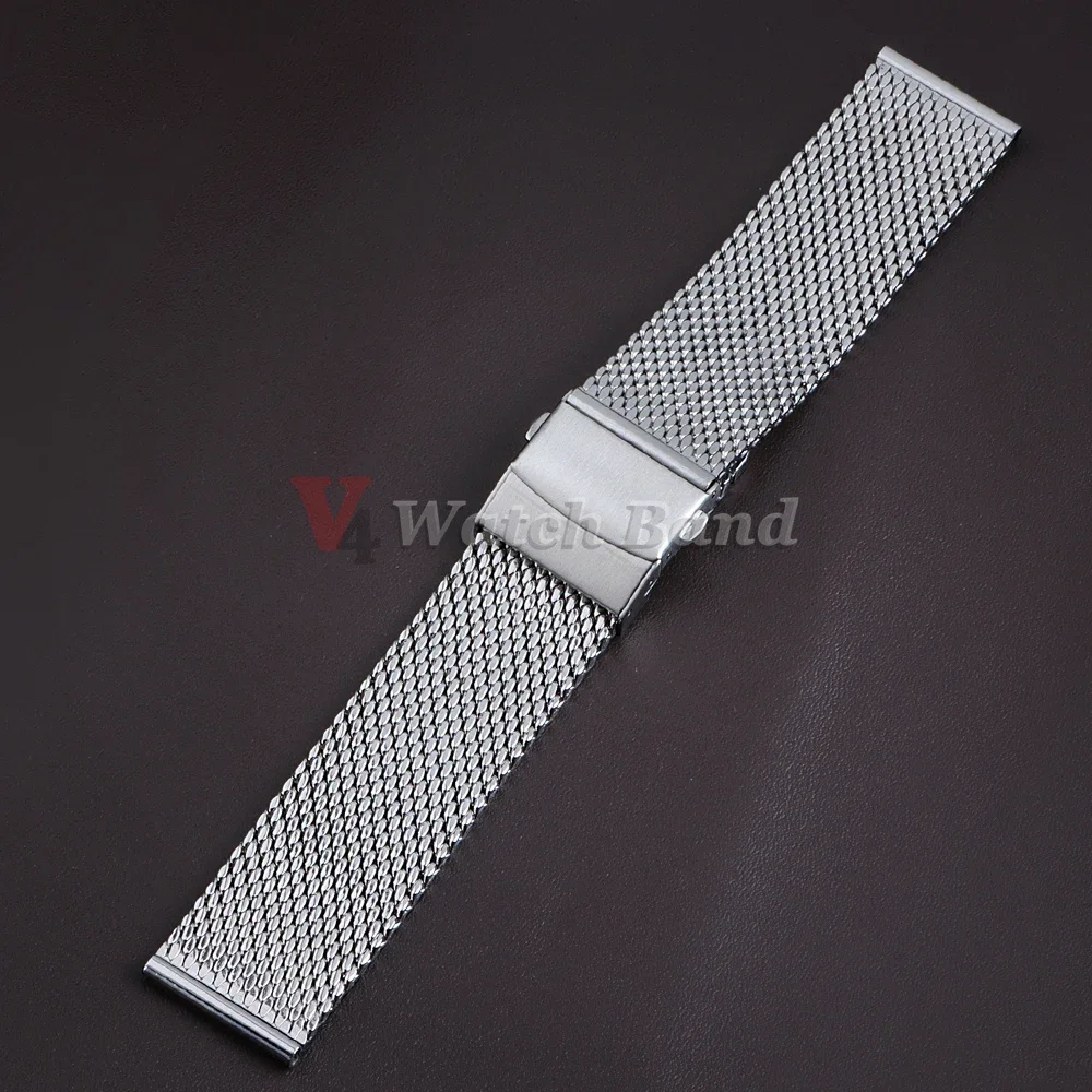 20mm 22mm 18mm Strap 0.6 1.0mm Mesh Milanese Watch Band for IWC for Rolex for Omega Stainless Steel Wristband for Seiko Bracelet