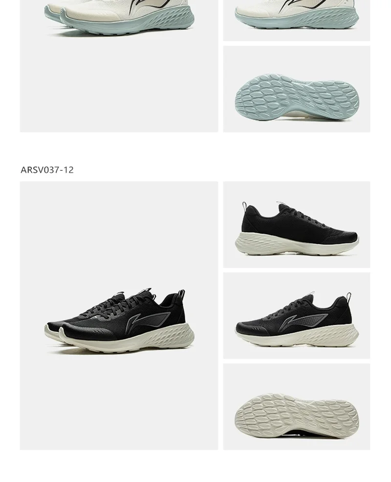 Li-Ning Men's Jogging Shoes LIGHT CLOUD Soft Breathable Running Shoes LiNing Leisure Sports Sneakers ARSV037