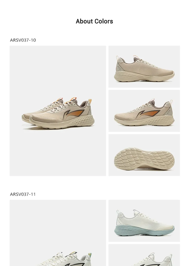 Li-Ning Men's Jogging Shoes LIGHT CLOUD Soft Breathable Running Shoes LiNing Leisure Sports Sneakers ARSV037