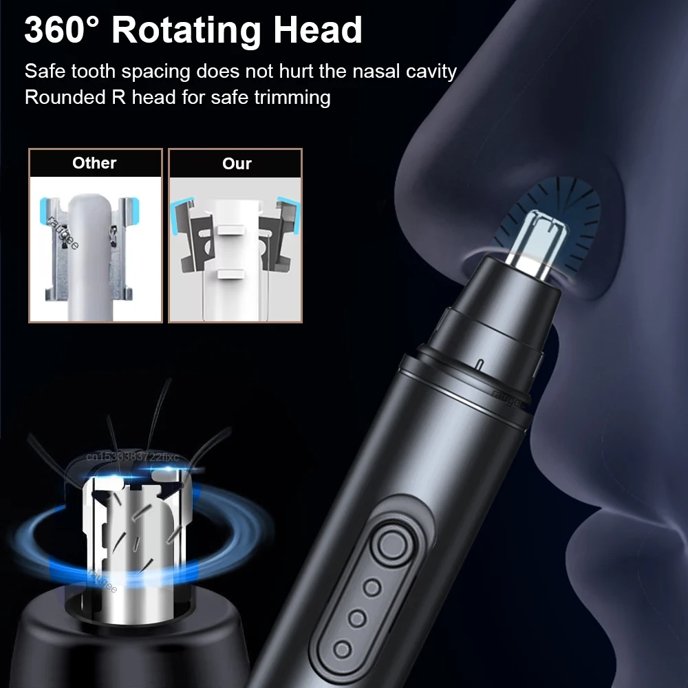 Nose Hair Trimmer for Men Mini Nose Hair Remover USB Rechargeable Portable Nose Hair Clipper Electric Nose and Ear Hair Trimmer
