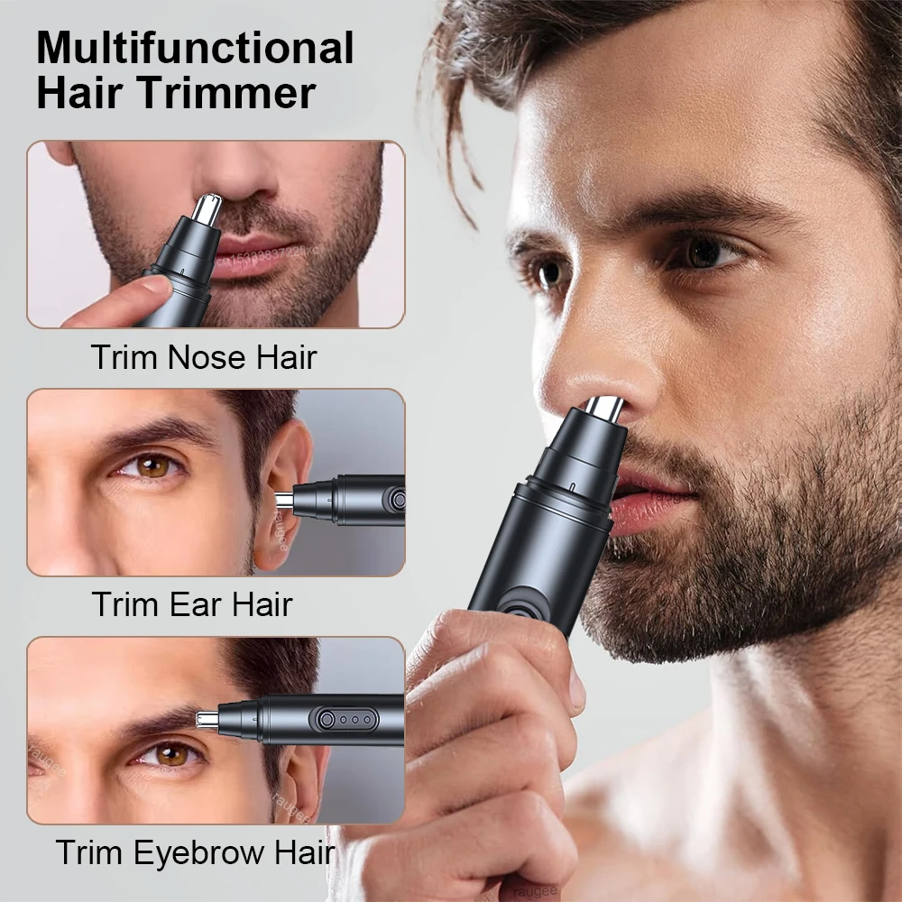 Nose Hair Trimmer for Men Mini Nose Hair Remover USB Rechargeable Portable Nose Hair Clipper Electric Nose and Ear Hair Trimmer