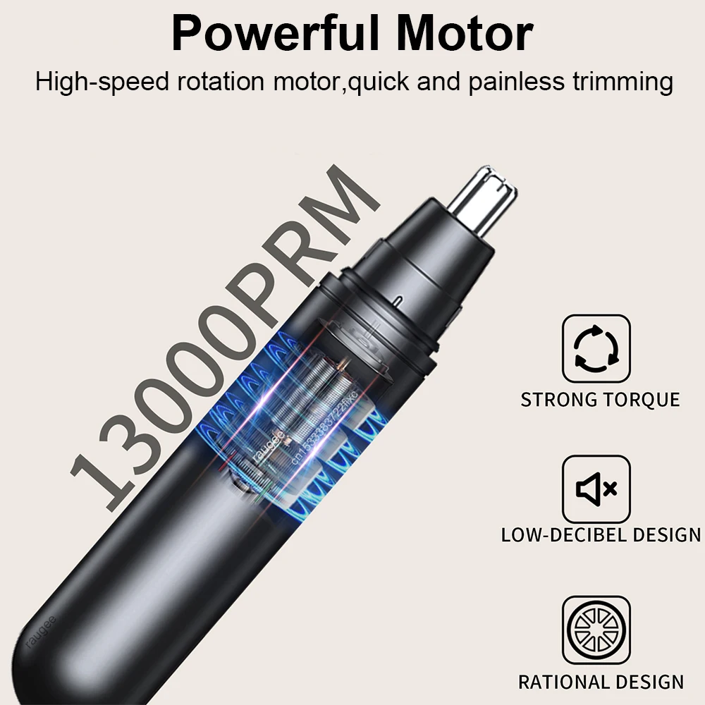 Nose Hair Trimmer for Men Mini Nose Hair Remover USB Rechargeable Portable Nose Hair Clipper Electric Nose and Ear Hair Trimmer