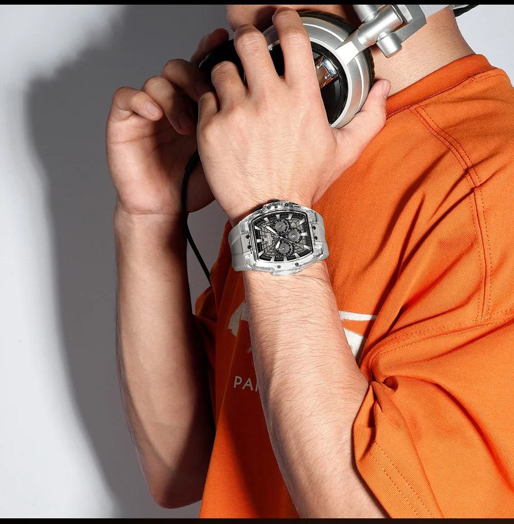 NAVIFORCE Top Brand Men Watches Multifunctional Chronograph Luminous Hands 30m Waterproof Silicone Strap Original Man Watch