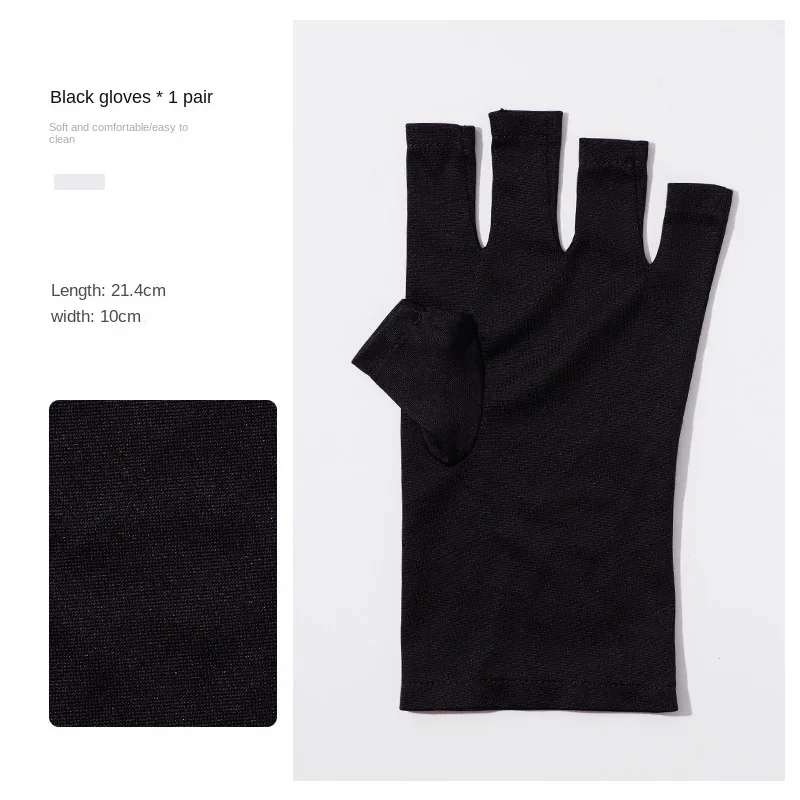 Nail Art UV Protection Gloves Anti-UV Radiation Gel LED Lamp Hand Protector For Nail Art Gel UV LED Lamp Tool