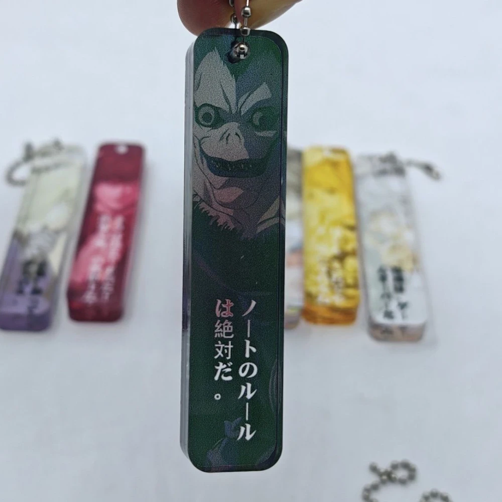 Anime Death Note Cosplay Yagami Light MisaMisa Keychain Acrylic Key Chain Backpack Decoration Keyring Halloween Props