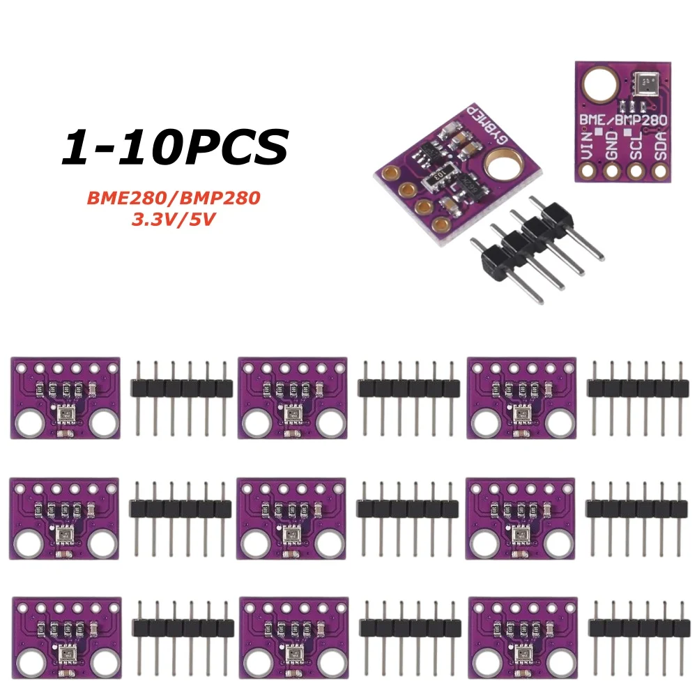 XCW 1-10PCS BME280 BMP280 5V 3.3V Digital Sensor Temperature Humidity Barometric Pressure Module I2C SPI for Arduino
