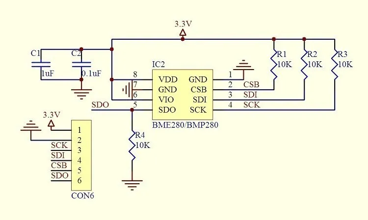 XCW 1-10PCS BME280 BMP280 5V 3.3V Digital Sensor Temperature Humidity Barometric Pressure Module I2C SPI for Arduino