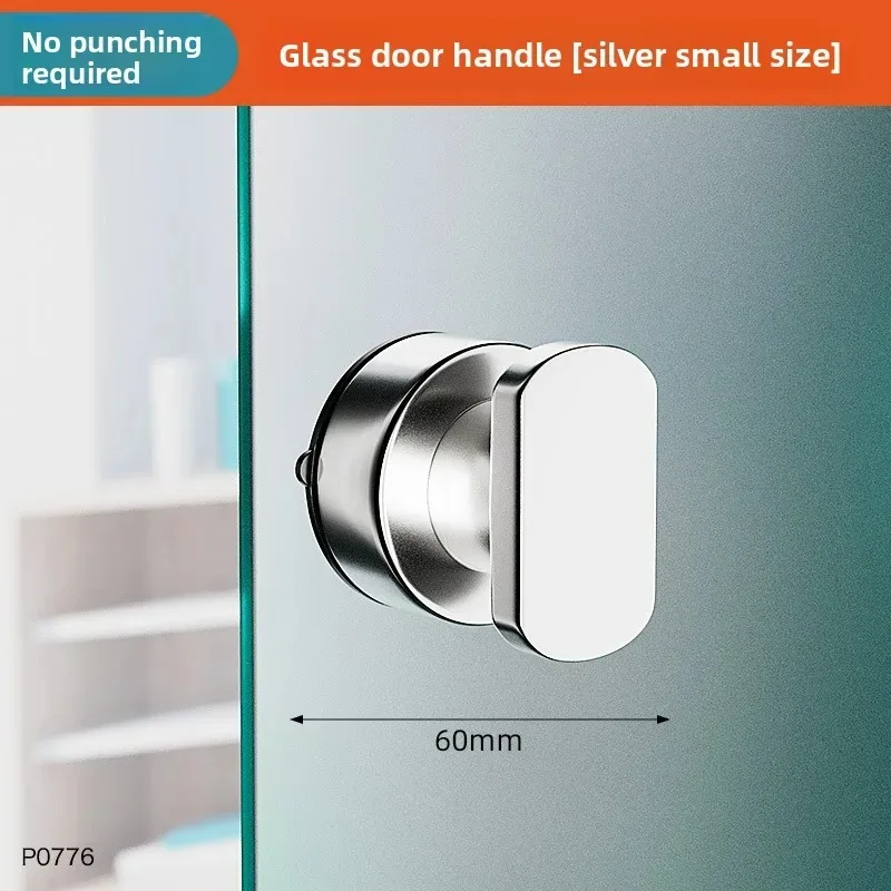 No Drilling Bathroom Safety Grab Bar Anti-Slip Shower Handle with Suction Cup Stable Grip Support for Bathtub Glass Door Elderly