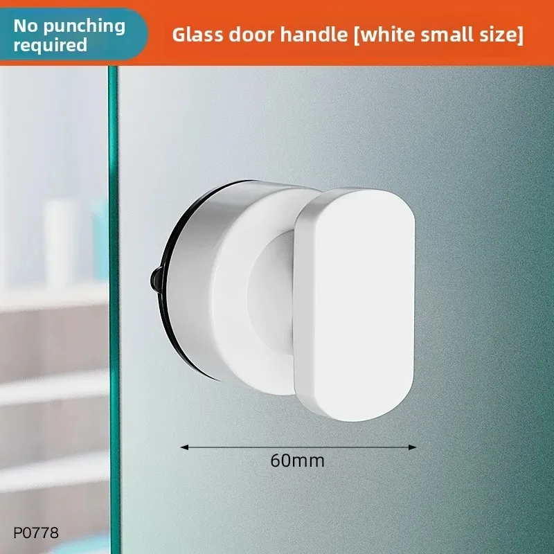 No Drilling Bathroom Safety Grab Bar Anti-Slip Shower Handle with Suction Cup Stable Grip Support for Bathtub Glass Door Elderly