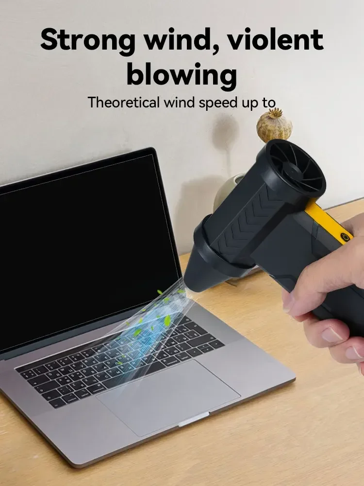 Super 9600000RPH,Brushless Motor Electric Turbo Fan High-Speed Turbo Violent Fan USB Rechargeable Powerful Dust Blower 60m/s