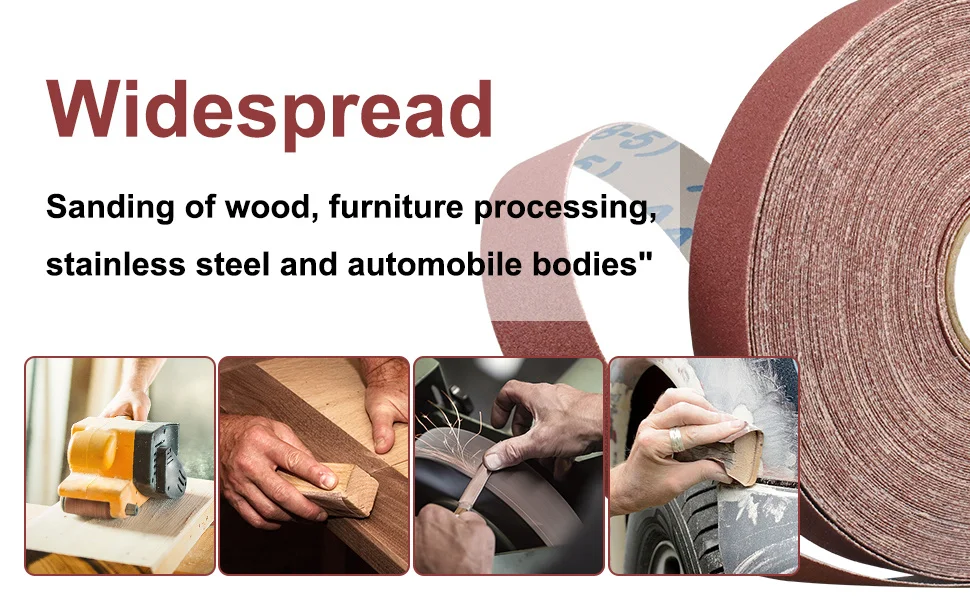 1inch Emery Cloth Rolls, Continuous Sandpaper (2m / 5m) Suitable for Wood Sanding, Metal Polishing, Car Detailing