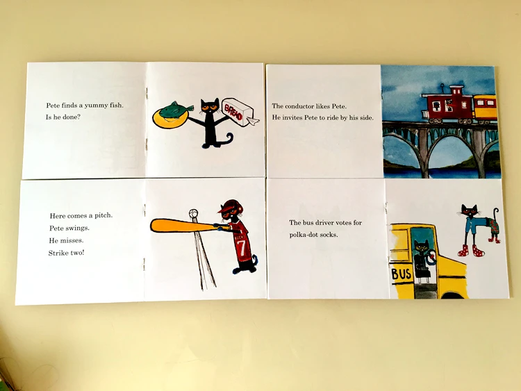 I Can Read The Pete Cat English Picture Books for Kids Simple Stories Phonics Short & Long Vowel Educational Reading Mini Book