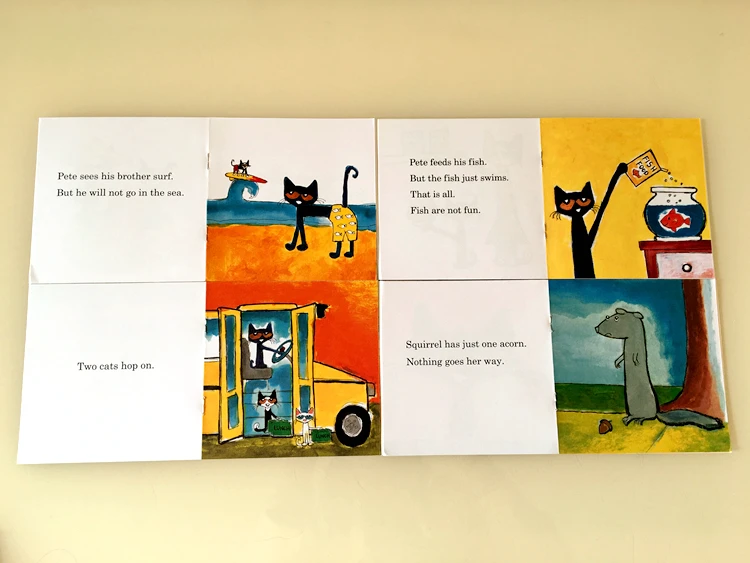 I Can Read The Pete Cat English Picture Books for Kids Simple Stories Phonics Short & Long Vowel Educational Reading Mini Book