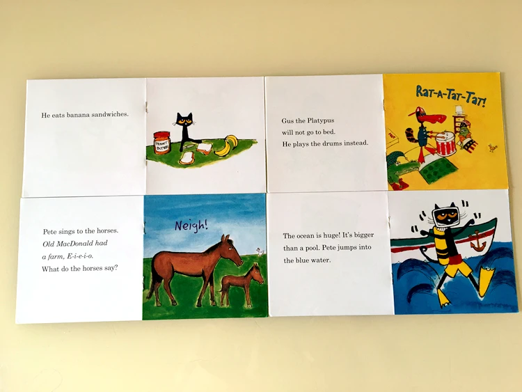 I Can Read The Pete Cat English Picture Books for Kids Simple Stories Phonics Short & Long Vowel Educational Reading Mini Book