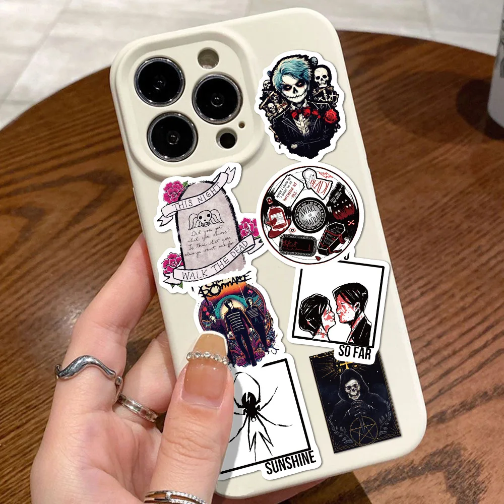 100Pcs My Chemical Romance Stickers Cartoon Decal for Laptop Phone Guitar Luggage Waterproof Graffiti Vinyl Stickers