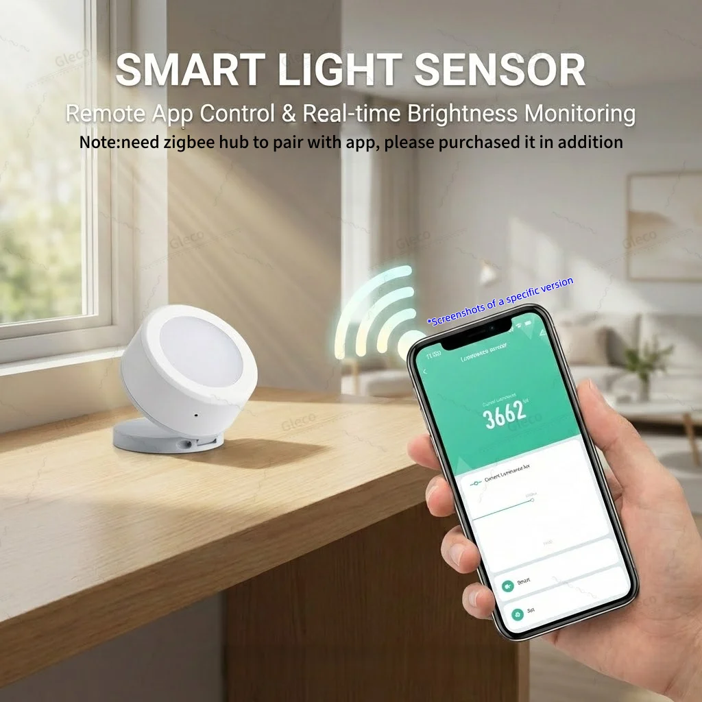 ZigBee Smart Light Sensor Luminance Illumination Brightness Detector Battery Operated Option Support Zigbee2mqtt Smart Life TUYA