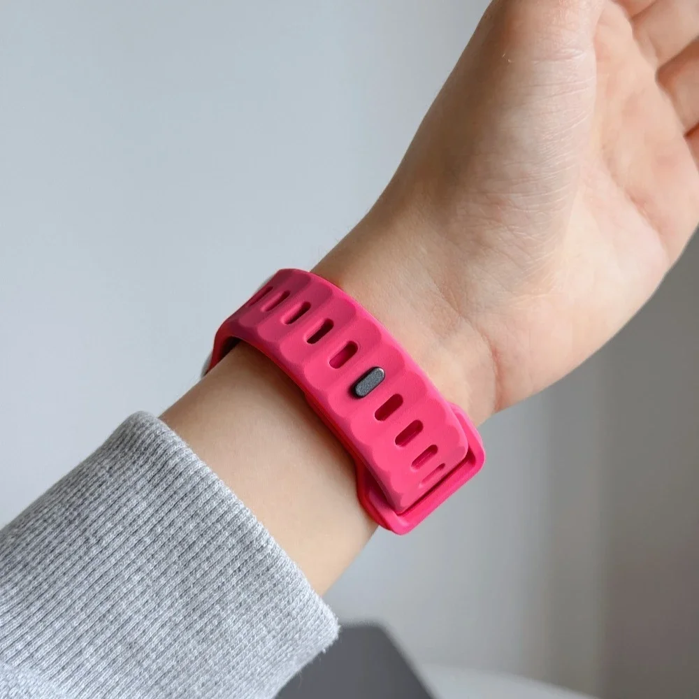 Silicone Sport Design Strap For Apple Watch Band Ultra 49mm 40mm 41mm 44mm 45mm 46mm bracelet iwatch Series 11 10 9 8 7 6 5 se