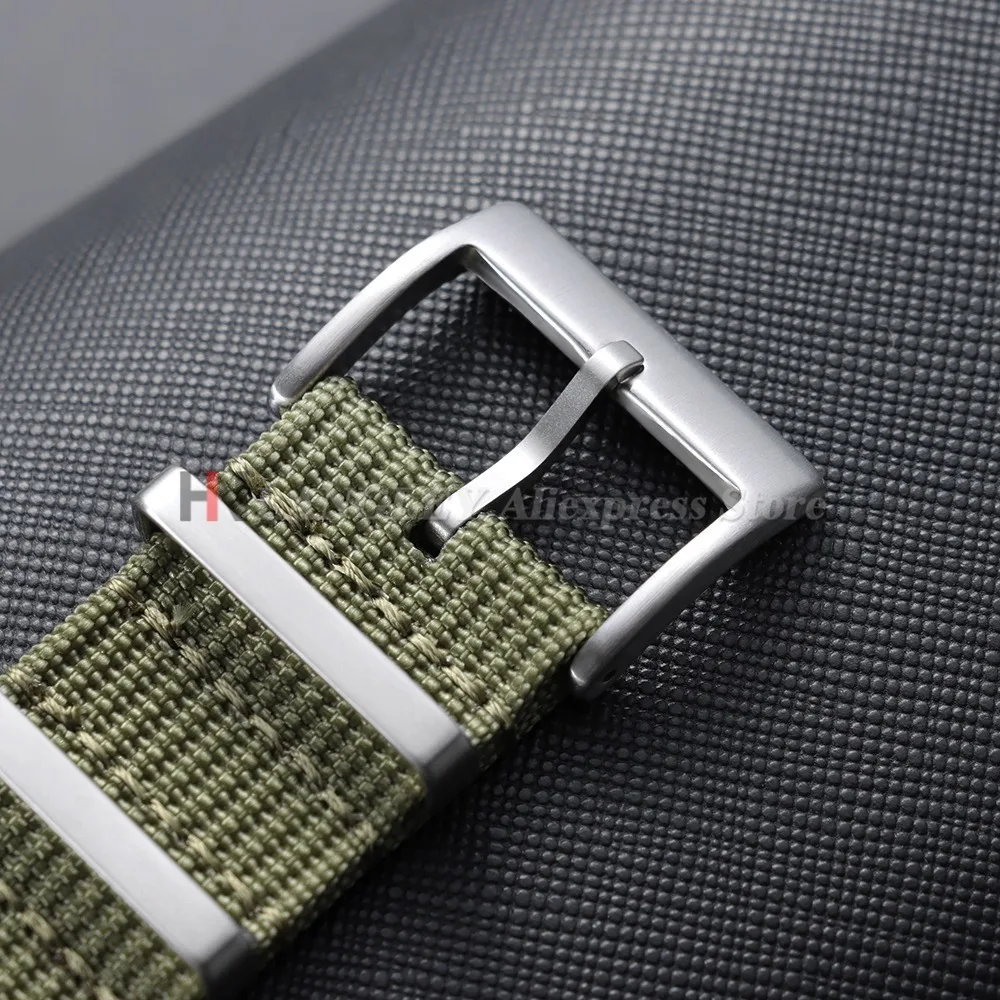 20mm 22mm Ribbed Nylon Strap for Omega for Seiko for Tudor Woven Canvas Fabric Watch Band Military Sport Quick Release Bracelets