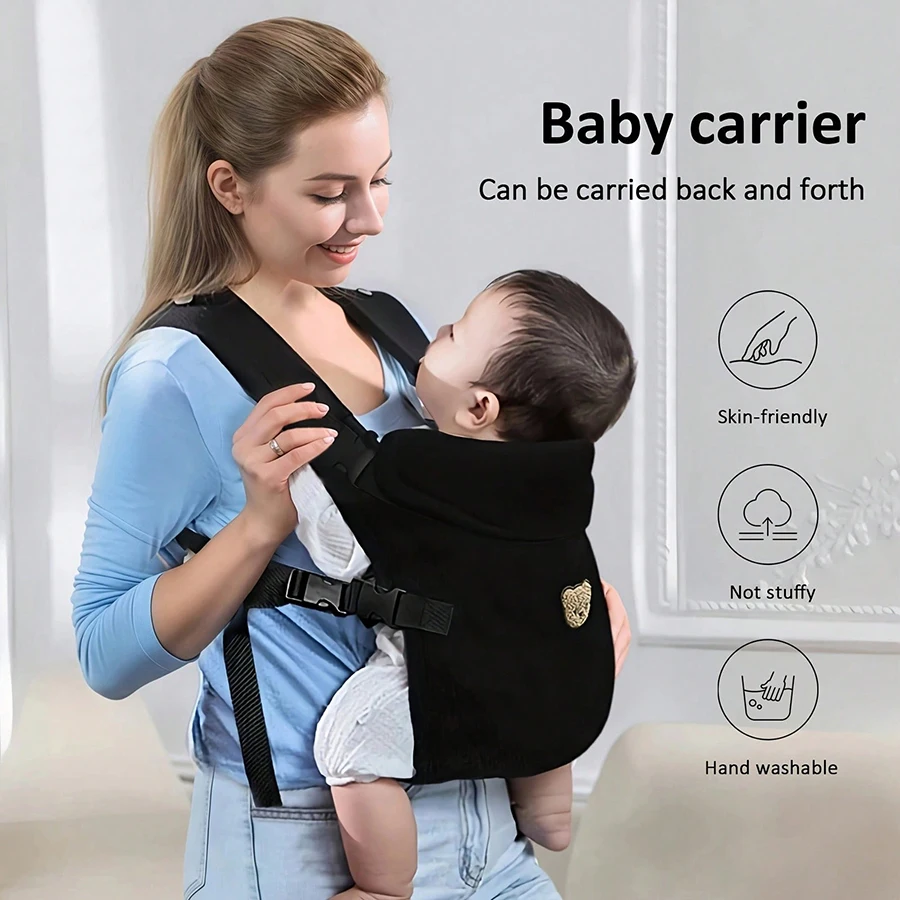 1Pc Ergonomic Multifunctional Baby Carrier - 4-in-1 Portable Baby Travel Gear, with Adjustable and Comfortable Front and Back Straps, the Perfect Gift for Baby's Baby Shower, Halloween, Christmas, and New Year