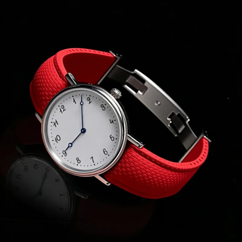 18mm 19mm 20mm 21mm 22mm 24mm CTS Fluoro Rubber Strap Men Women Universal FKM Curved Quick Release Watch Band for Cut To Size